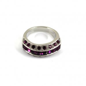 Stone Ring, Pansy Purple