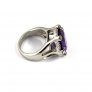Faceted Stone Ring, Royal Purple