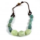 Irregular Stone Necklace, Sea Green