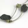 Curved Stone Necklace, Myrtle Green