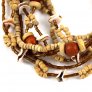 Wooden Bead Necklace, Brown 